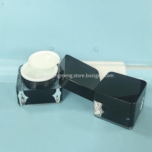 50g Double wall Clear Acrylic Square Cream Jar